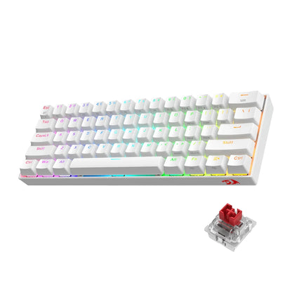 Redragon K530W Mechanical keyboard with RGB lighting on a white background