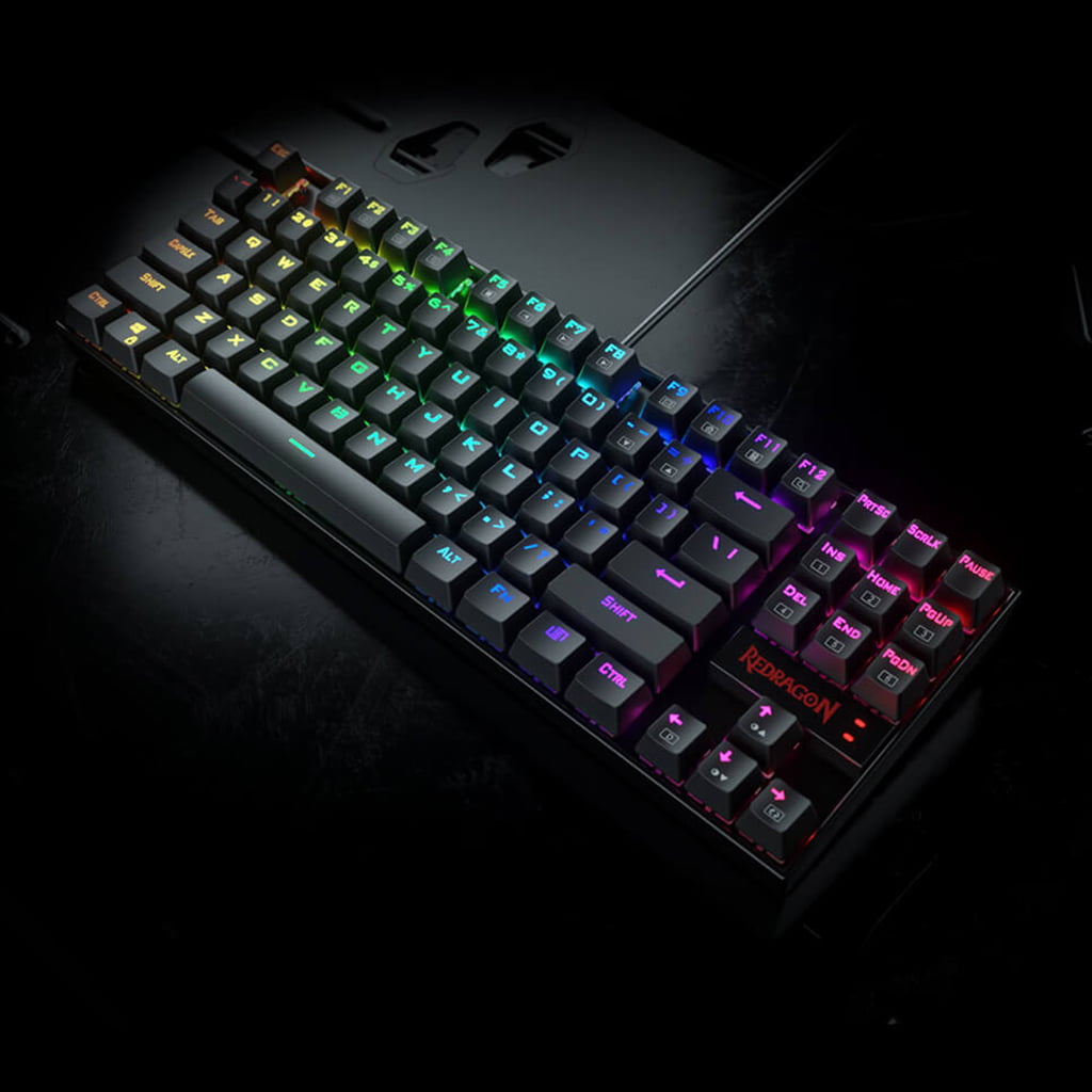 Redragon K552 RGB compact mechanical keyboard with RGB backlighting