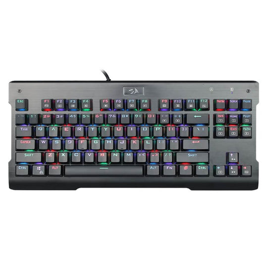 Redragon K561 Visnu RGB Mechanical Keyboard showcasing full layout ergonomic design with RGB lighting.