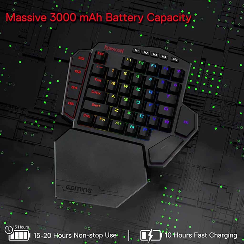 Redragon K585 Elite Dual Mode Wireless Keypad With Blue Switches Redragon