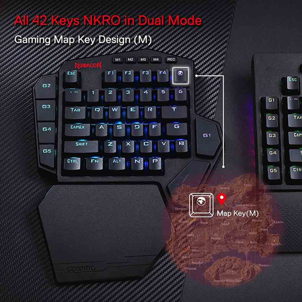 Redragon K585 Elite Dual Mode Wireless Keypad With Blue Switches Redragon