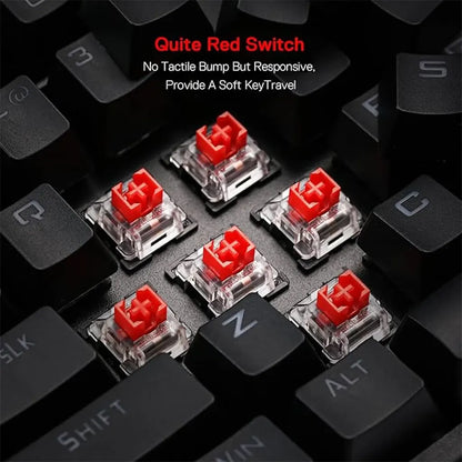 Redragon K588 Broadsword TKL RGB Keyboard With Red Switches Redragon