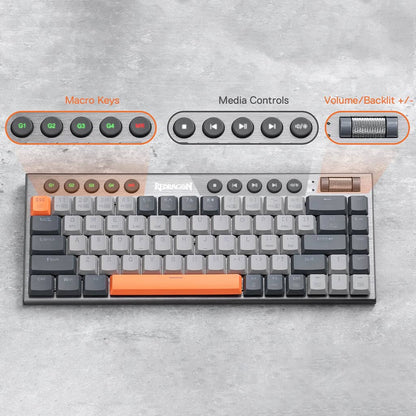Redragon K609 Horus SE RGB Mechanical Keyboard with Macro Keys and Media Controls with volume control