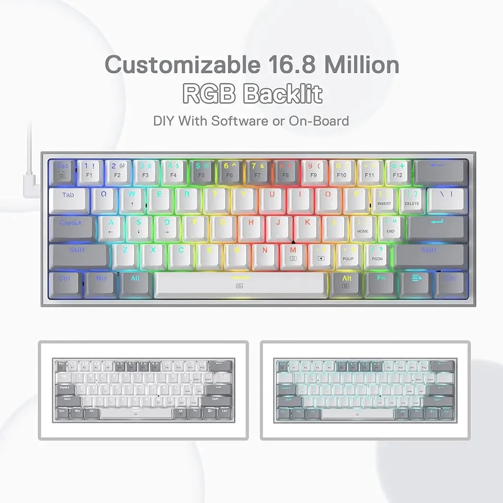 Redragon FIZZ K617 60% RGB Mechanical Keyboard with Red Switches Redragon