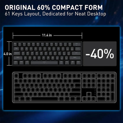 Redragon K617 Fizz Black 60% Rapid Trigger Wired Mechanical Keyboard Redragon