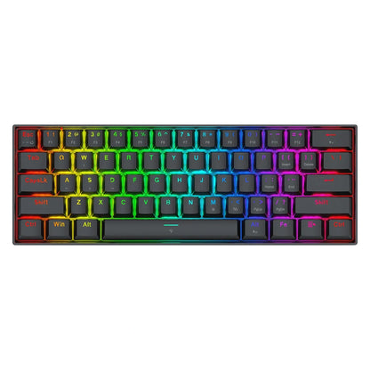 RGB keyboard with colorful backlighting on a white background