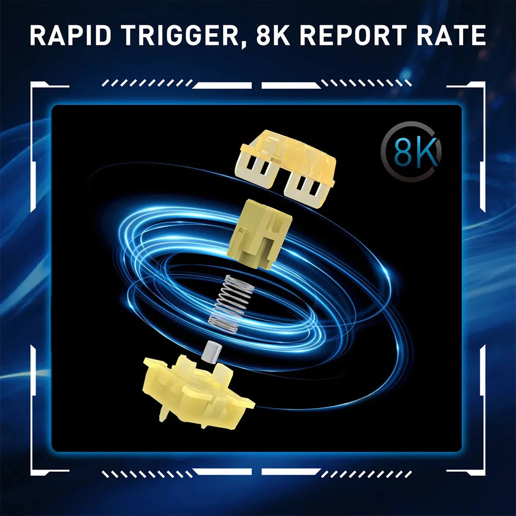 Redragon K617 Fizz Black 60% Rapid Trigger Wired Mechanical Keyboard Redragon