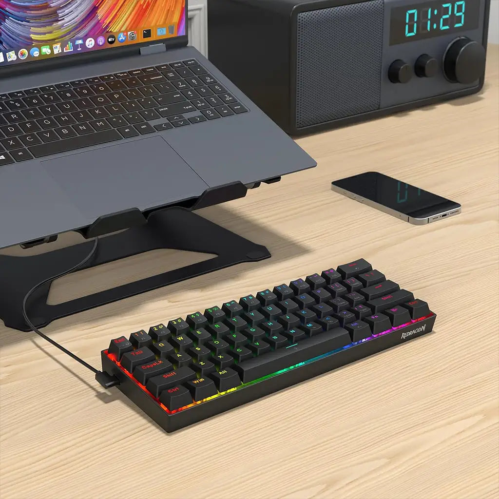 Redragon K617 Fizz Black 60% Rapid Trigger Wired Mechanical Keyboard Redragon