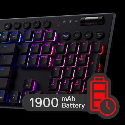 Redragon K618 Horus 3-modes Wireless RGB Ultra-Thin Keyboard Redragon