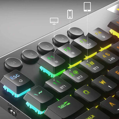 Redragon K618 Horus 3-modes Wireless RGB Ultra-Thin Keyboard Redragon