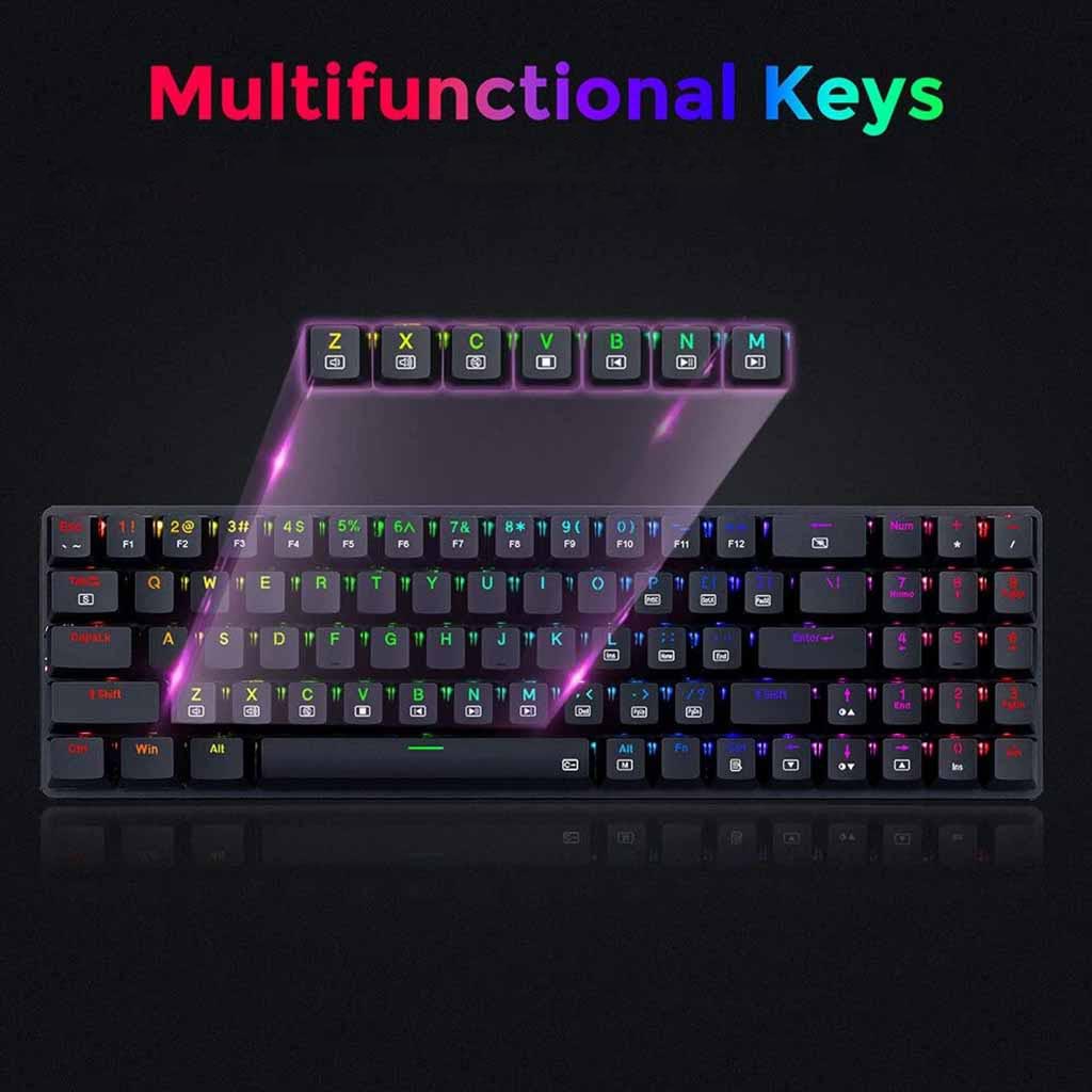 Redragon K626P Ashe RGB 78% Ultra Thin Wired Keyboard Redragon
