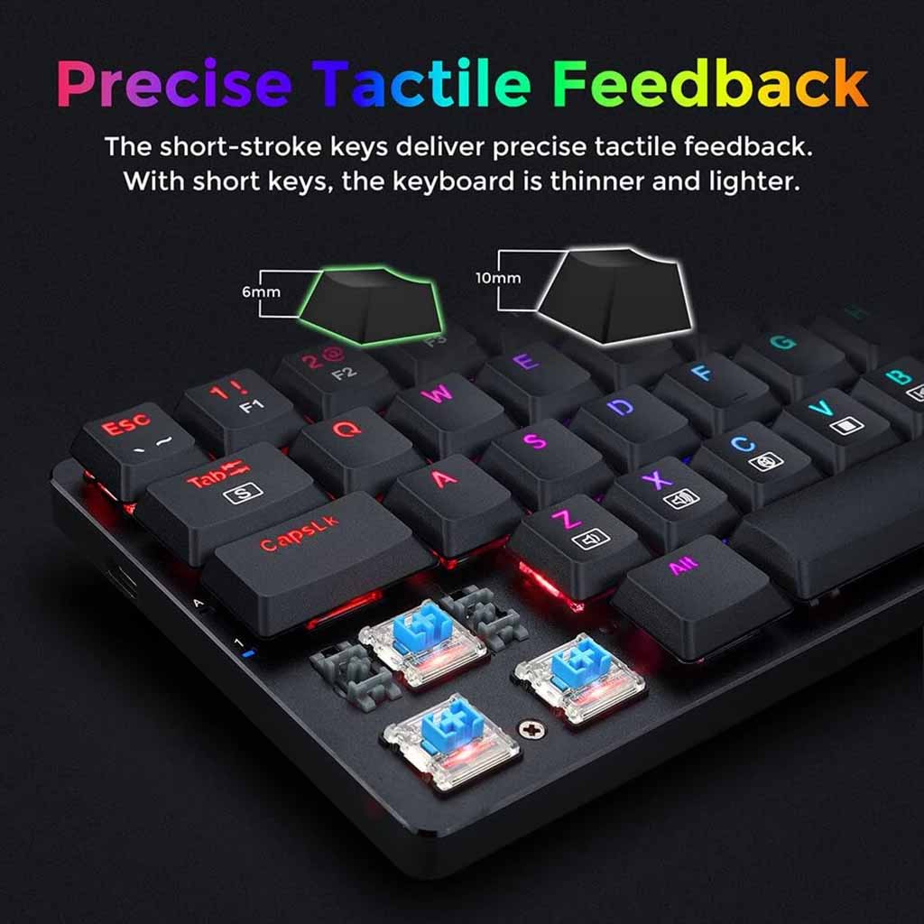 Redragon K626P Ashe RGB 78% Ultra Thin Wired Keyboard Redragon