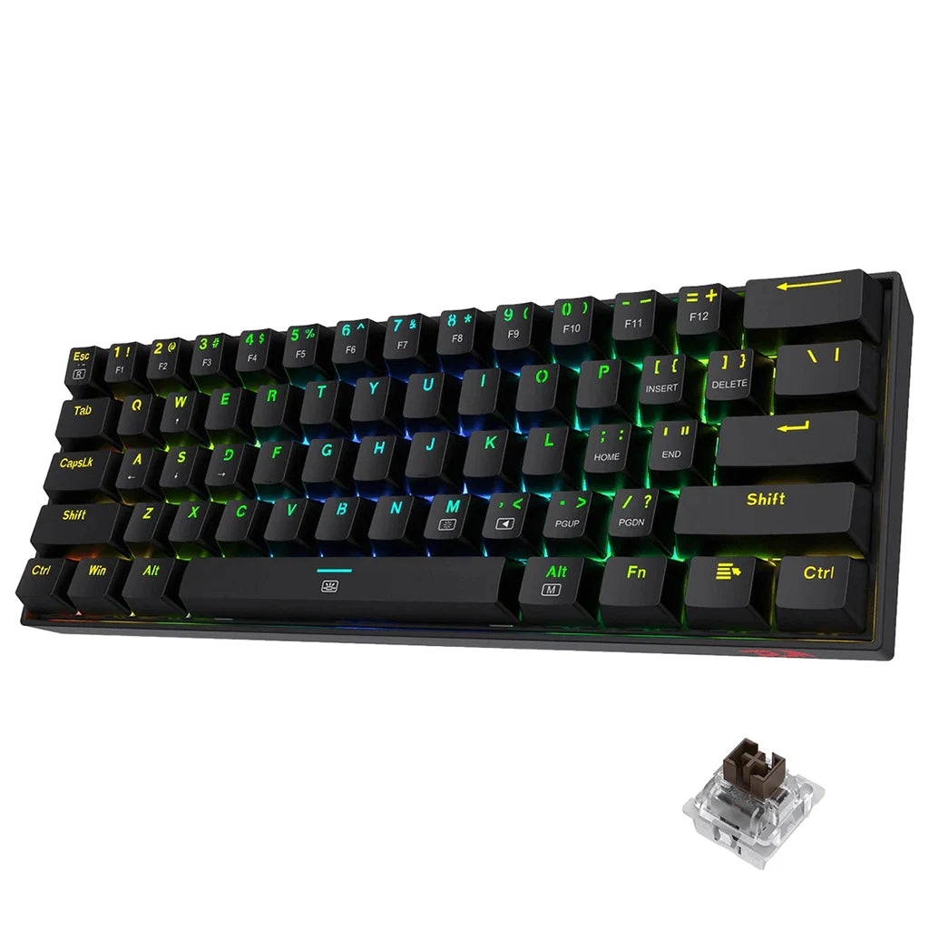Redragon K630 Dragonborn 61 Keys Brown Switches Wired Keyboard Redragon