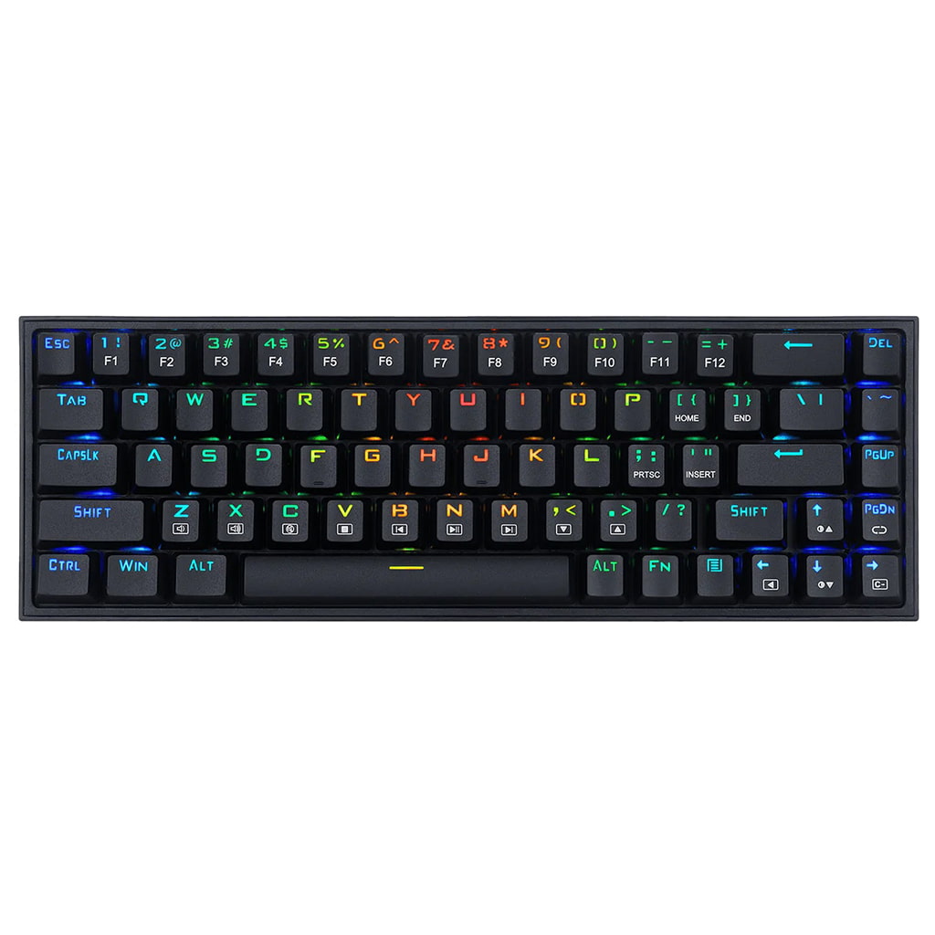 Redragon K631 Castor RGB Gaming Keyboard, a compact 60% mechanical keyboard with customizable RGB backlighting and black keycaps