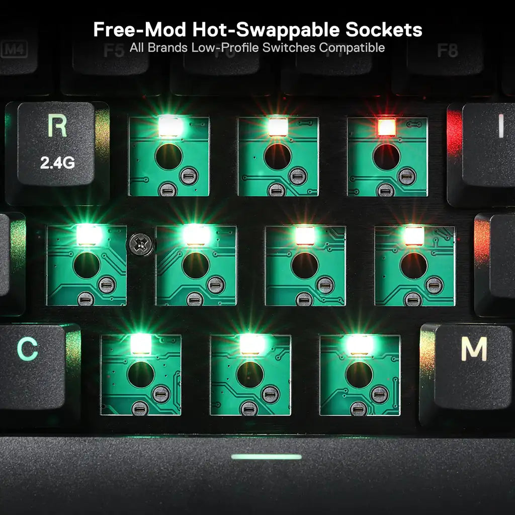 Redragon K632 Horus Pro 60% RGB 3-Mode Wireless Keyboard Redragon