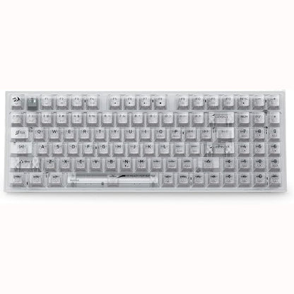 Redragon K658 Irelia PRO White RGB Gaming Keyboard has a clean white frame and transparent keycaps & its customizable RGB