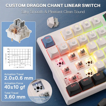 Redragon TRUNDLE K668 Round Keycaps Mechanical Gaming Keyboard