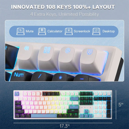 Redragon TRUNDLE K668 Round Keycaps Mechanical Gaming Keyboard