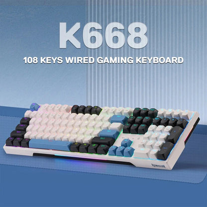 Redragon TRUNDLE K668 Round Keycaps Mechanical Gaming Keyboard