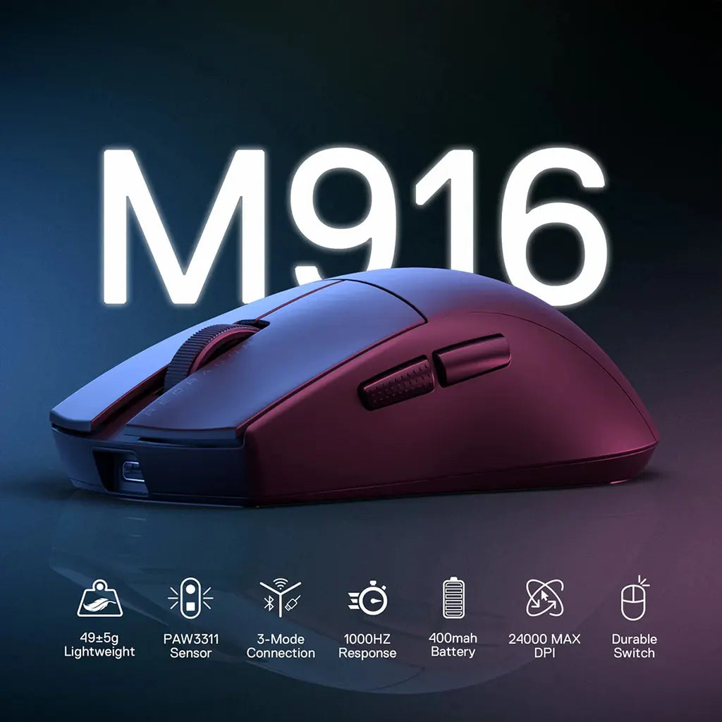 Redragon King M916 STD Wireless 49g ultra-light 24K DPI Gaming Mouse Redragon