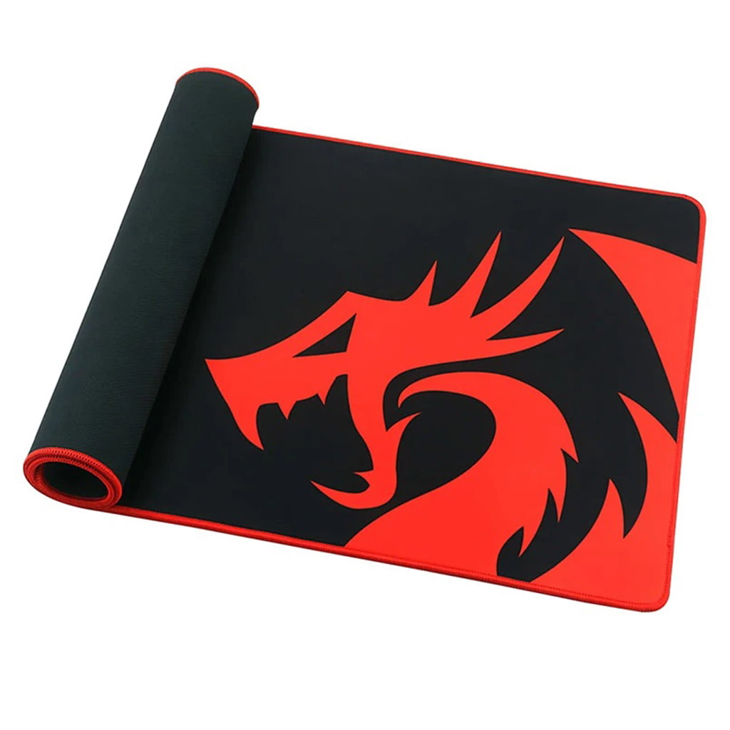 Portable Redragon Kunlun P006a gaming mousepad shown rolled, highlighting its flexible material