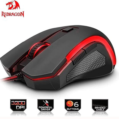 Redragon M606 Nothosaur 7 colors backlit Gaming Mouse Redragon