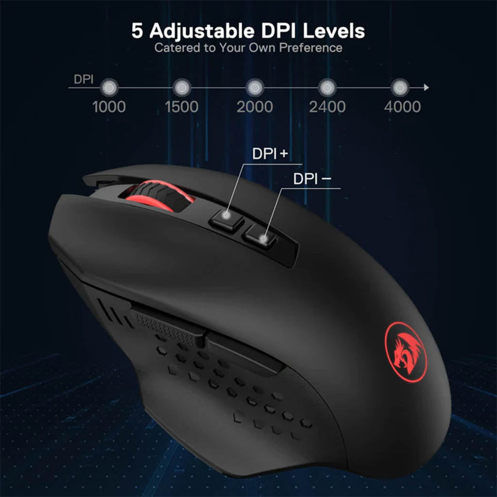 Redragon M656 Gainer 4000 DPI Wireless Gaming Mouse Redragon