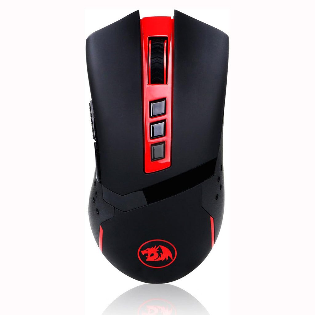Redragon M692 Blade Black Wireless Gaming Mouse, featuring bold red accents and multiple programmable buttons