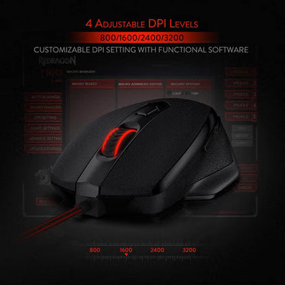 Redragon M709 Tiger RGB 10000 DPI Gaming Mouse Redragon