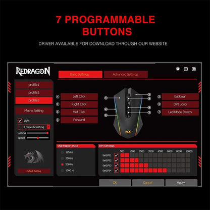 Redragon M710 Memeanlion Chroma 5000 DPI RGB Mouse Redragon