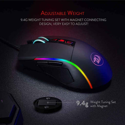 Redragon M721 Pro Black 32000 DPI Wired Gaming Mouse Redragon