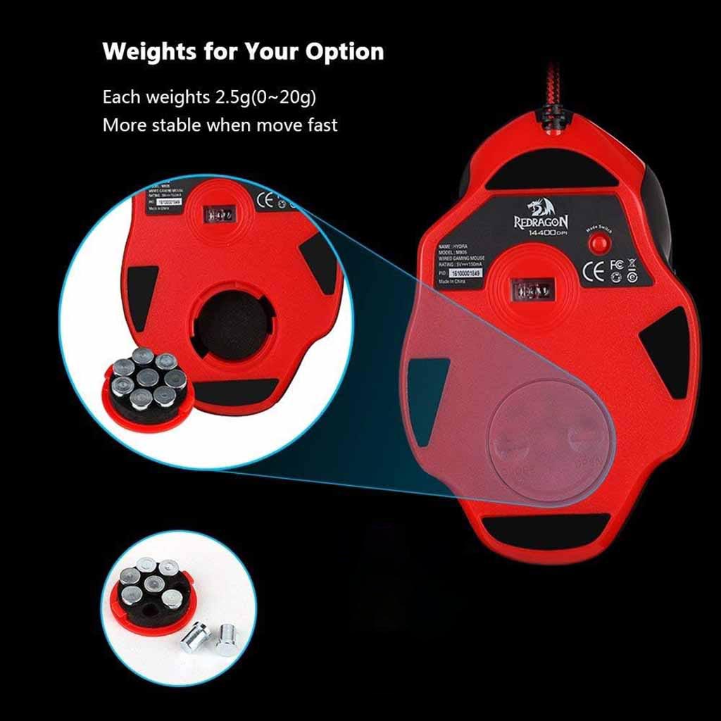 Redragon M805 Hydra Black 14400 DPI Gaming Mouse
