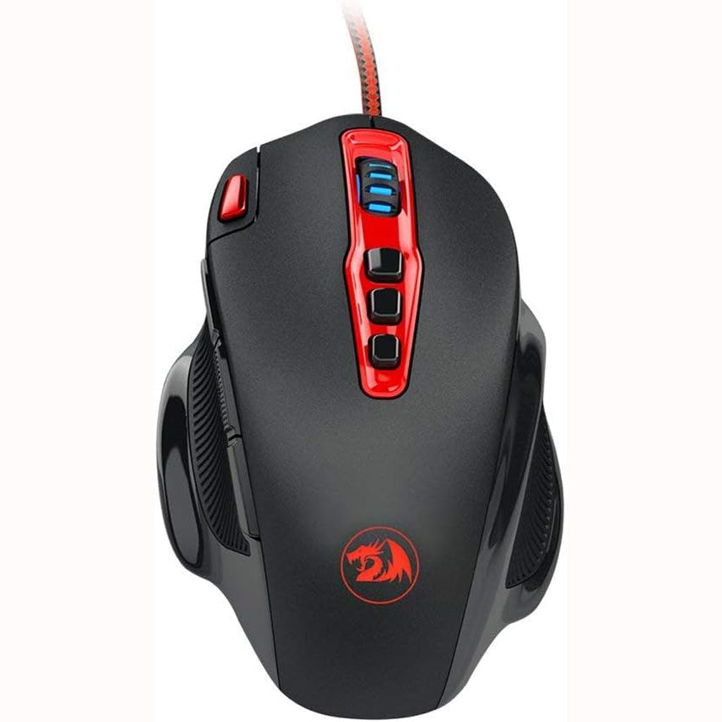 Redragon M805 mouse, ideal for precise control and customizable gameplay with multiple programmable buttons & comfortable grip