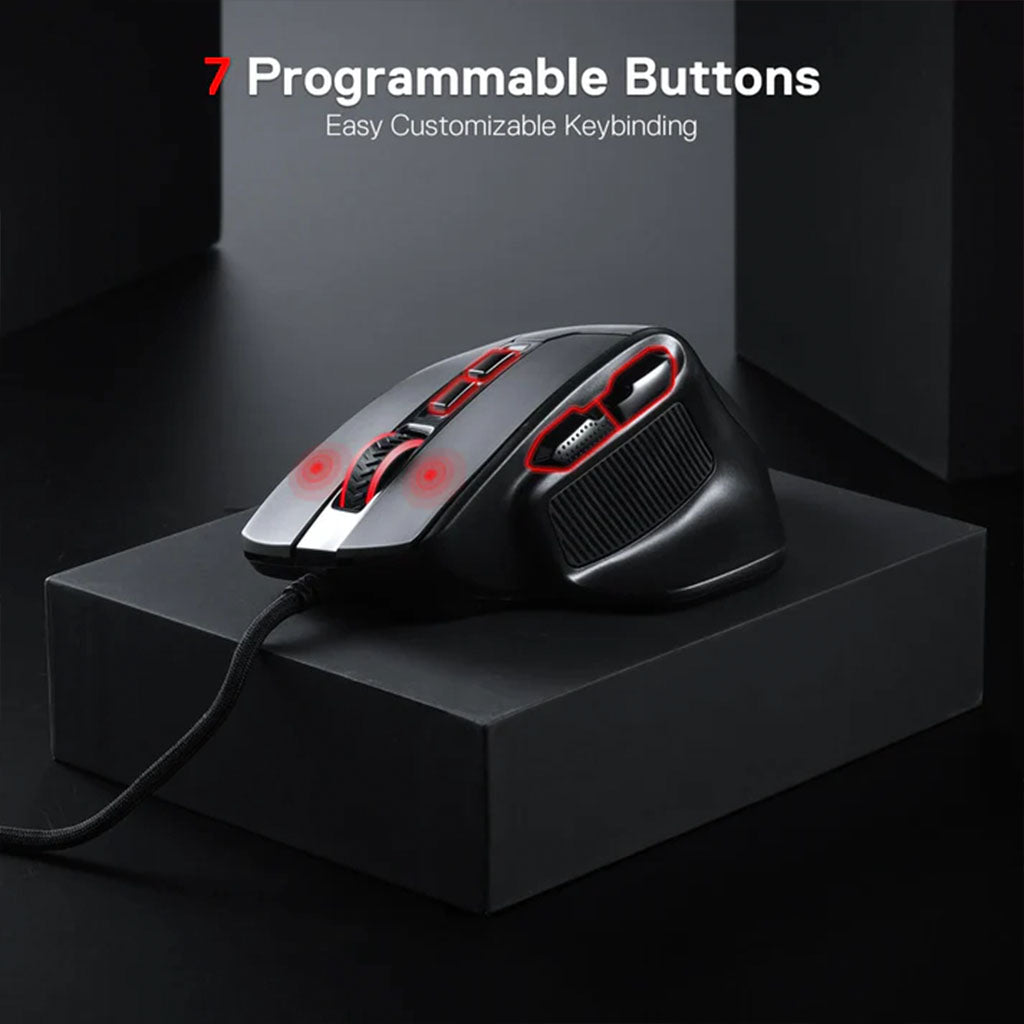 Redragon M806 Bullseye 7 Programmable Buttons Wired Mouse Redragon