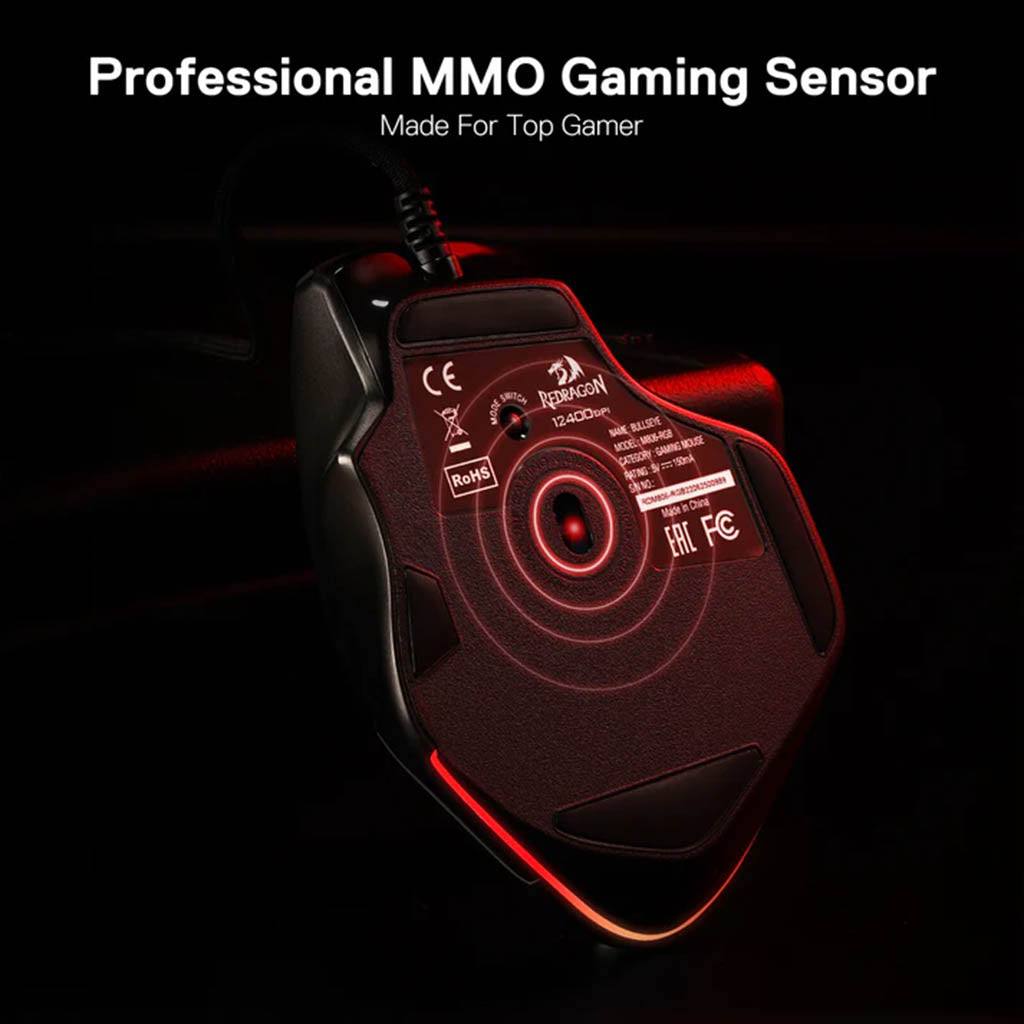 Redragon M806 Bullseye 7 Programmable Buttons Wired Mouse Redragon