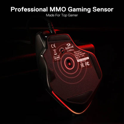 Redragon M806 Bullseye 7 Programmable Buttons Wired Mouse Redragon