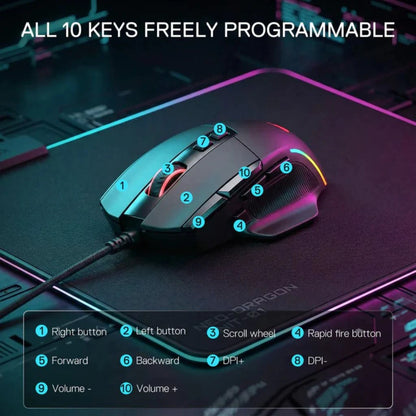 Redragon M925 Wired Mouse Max DPI up to 24000