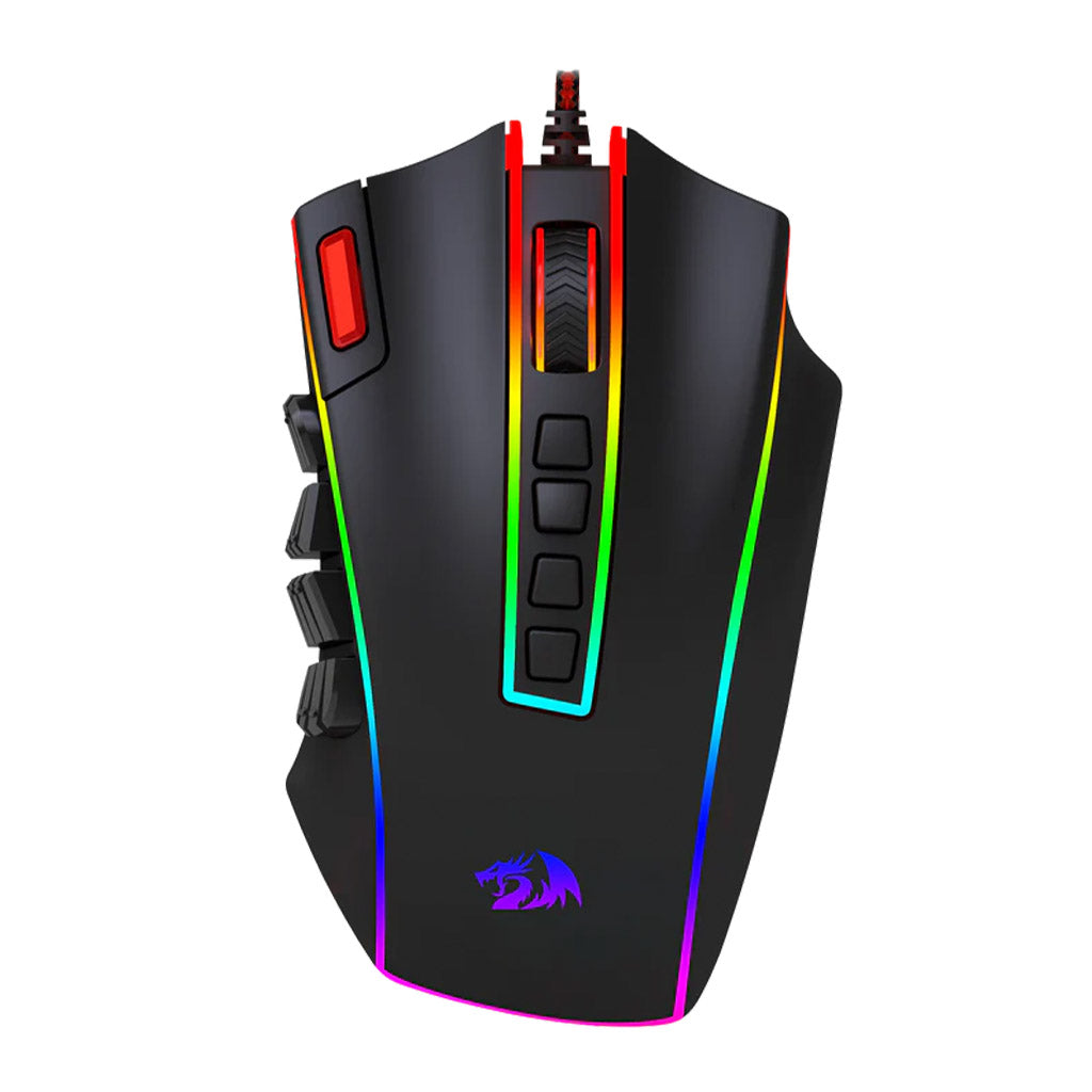 Gaming mouse with RGB lighting on a white background