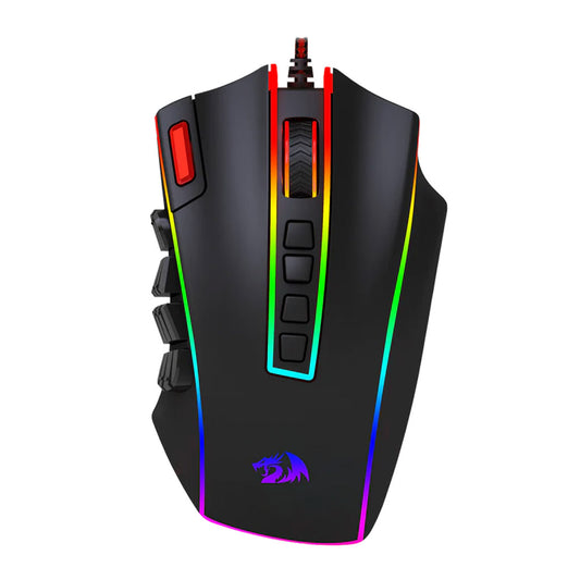 Gaming mouse with RGB lighting on a white background