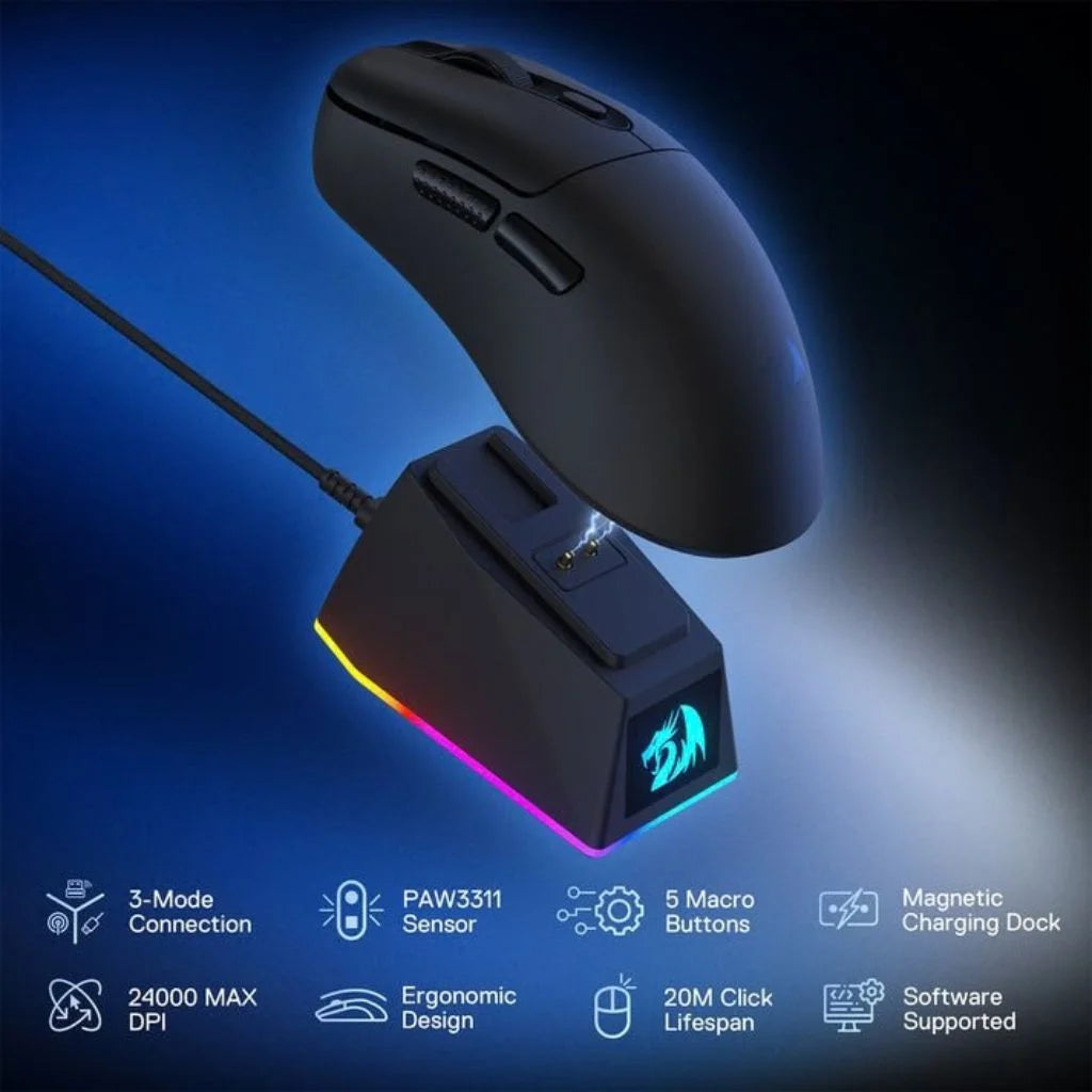 Redragon M998-STD-1K EBONY STANDARD TRI-MODE Mouse