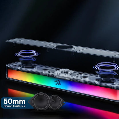Redragon GS515 Neo RGB Wireless 2.0 Channel Stereo Sound Bar Redragon
