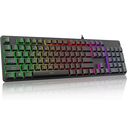 Redragon K521 black gaming keyboard with RGB lighting on a white background