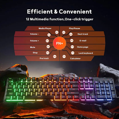 Redragon K521 Netherbane Full size RGB Wired Mechanical Feeling Keyboard Redragon