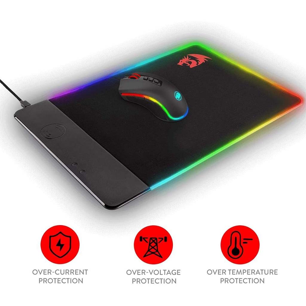 Redragon P025 RGB Mouse Pad With Wireless Charger Redragon
