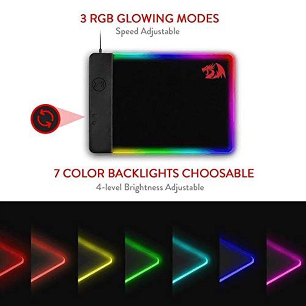 Redragon P025 RGB Mouse Pad With Wireless Charger Redragon