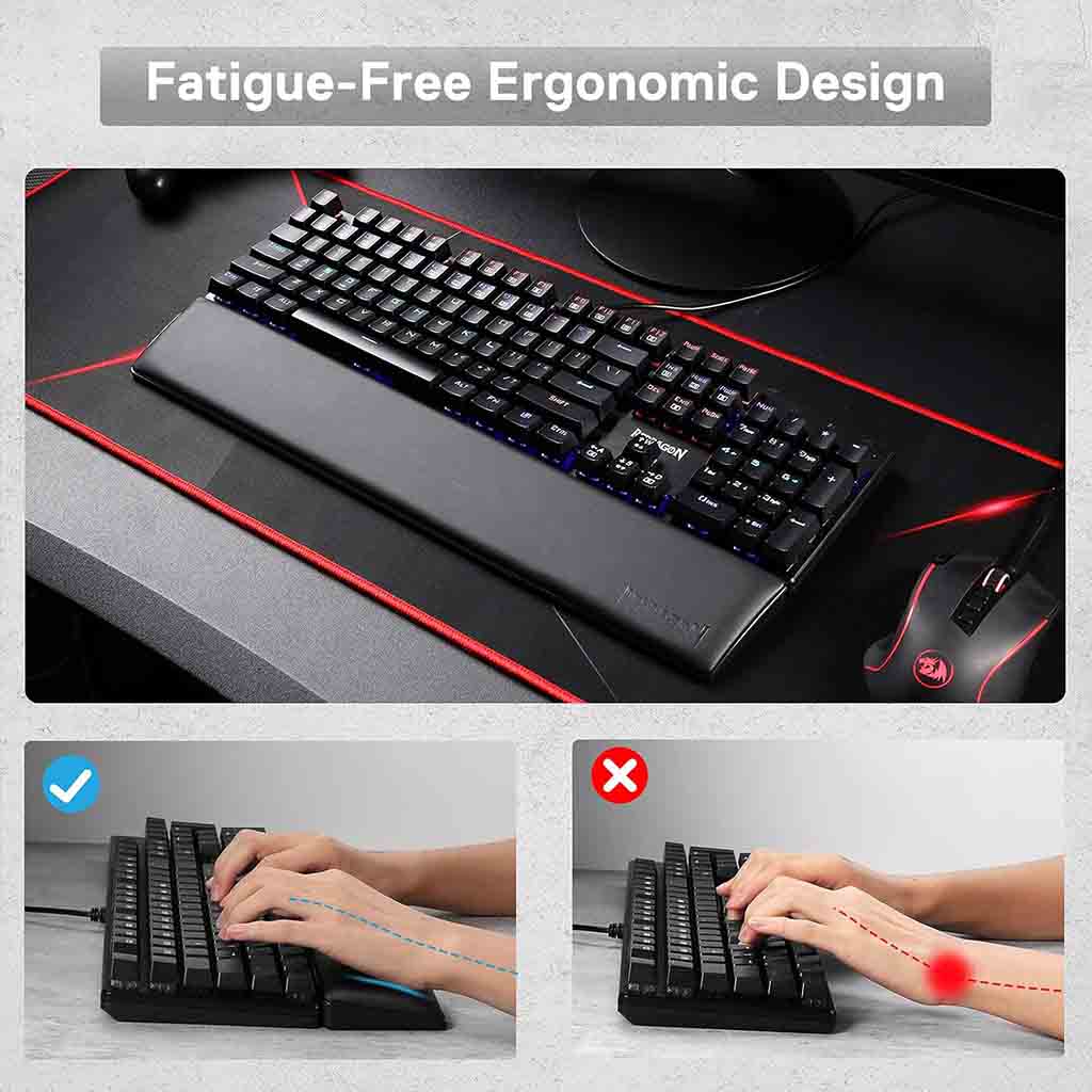 Redragon P037 Meteor Large Computer Keyboard Wrist Rest Pad Redragon