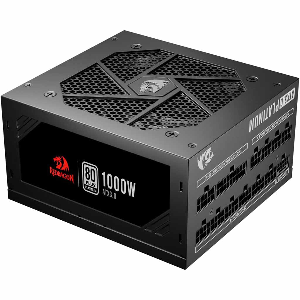 Redragon PS017 1000 Watt ATX 80 Plus Platinum Certified Power Supply Redragon