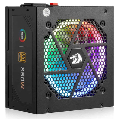 Redragon PSU007 80+ Gold 850 Watt RGB ATX Fully Modular Power Supply Redragon