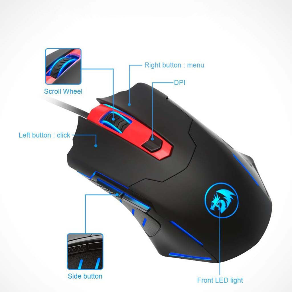 Redragon M705 Pegasus Black 7200 DPI Gaming Mouse Redragon