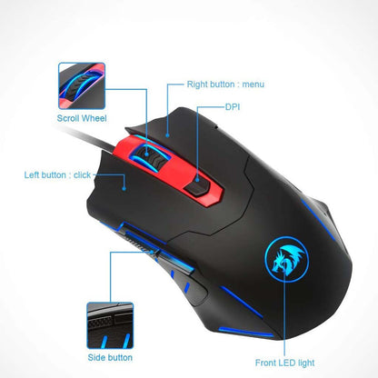 Redragon M705 Pegasus Black 7200 DPI Gaming Mouse Redragon